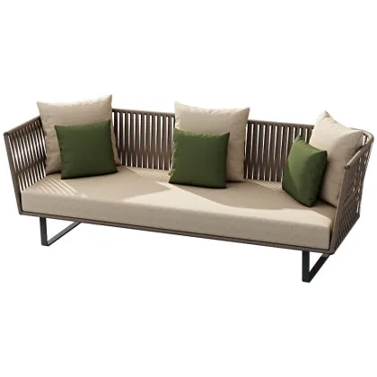 Hotel Outdoor Furniture: Courtyard Garden Rope Daybed with Cushion