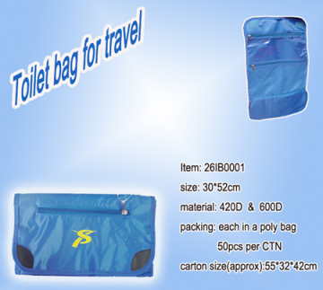 Toilet wash bag for travel