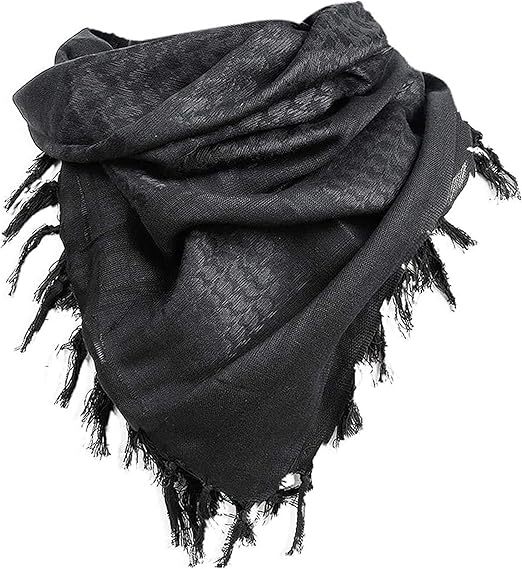 Luxns Military Shemagh Tactical Desert Scarf / 100% Cotton Keffiyeh Scarf Wrap for Men And Women