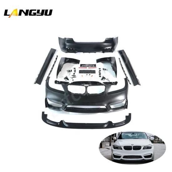 Auto Body Parts PP Plastic LCI 3 Series Sedan E90 M4 Style Front Rear Bumper Assembly Body Kit for BMW E90