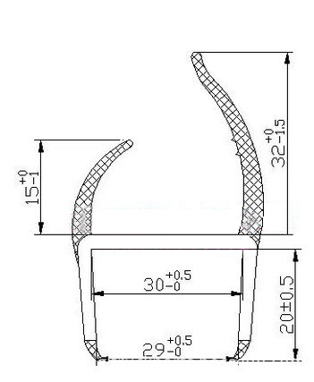 Custom OEM Rubber Weatherstripping for Truck Door