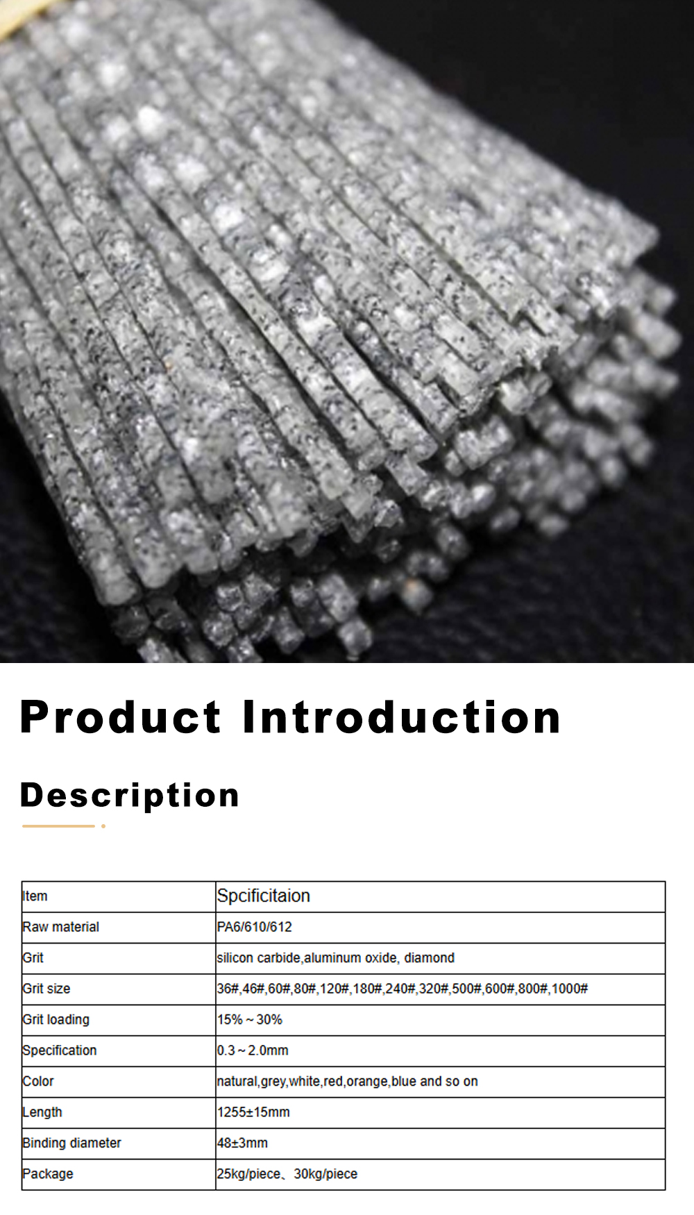 silicon carbide Abrasive filament x