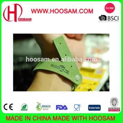 Popular microfiber natural essential oil anti mosquito repellent bracelet