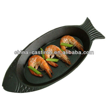 cast iron fish shaped baking pan