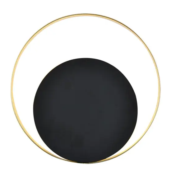 INSHINE Black Round Brass Metal Wall Lamp
