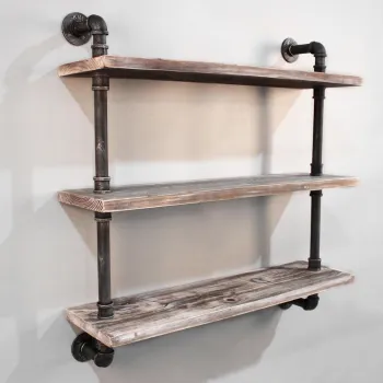 Industrial bookcase Metal Bookcase Reclaimed Bookcase shelf