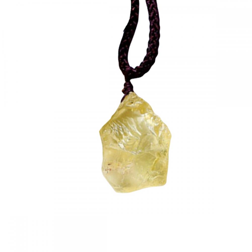 Amethyst de piedra natural Cristal crudo y colgante de piedras preciosas (20-30 mm) Collar ajustable