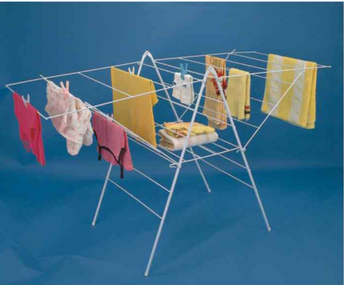 2-Tier Folding Clothes Airer With Wings