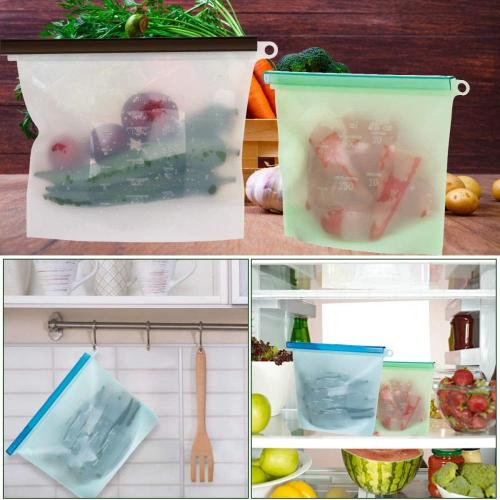 Food grade silicone vacuum bags with ziplock