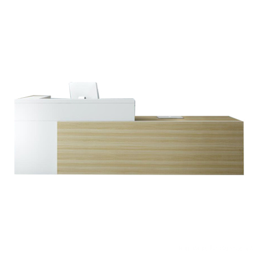 modern white 2.4m office reception desk