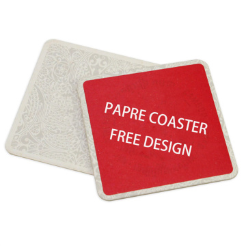 Custom Printed Beer Cardboard Paper Coasters Made from Black Hard Wood Pulp Board - Absorbent and Eco-Friendly