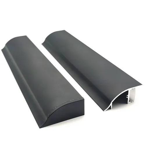 Custom Anodized Black LED Aluminum Channel Profiles for Cabinets and Walls