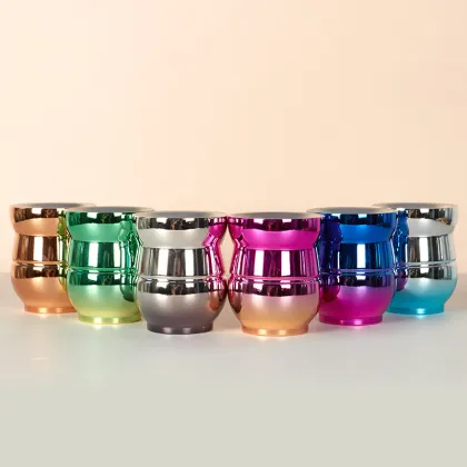 Stainless Steel Double Wall Gourd Yerba Mate Cup with Mate Bombilla Straw