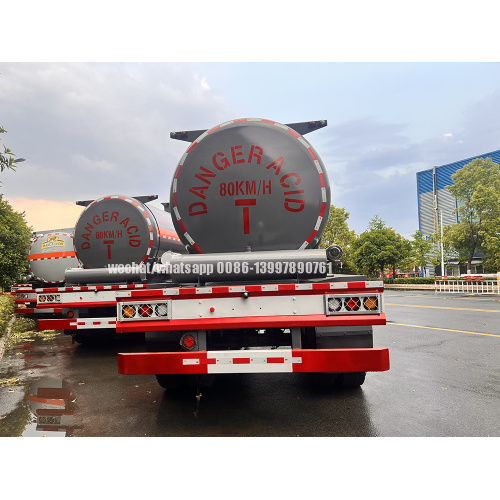 18,000-37,000 liters Danger Acid/ Chemical Liquid Tank Transport Semi Trailer