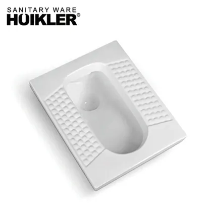 Public Porcelain Squat Toilet with S Trap