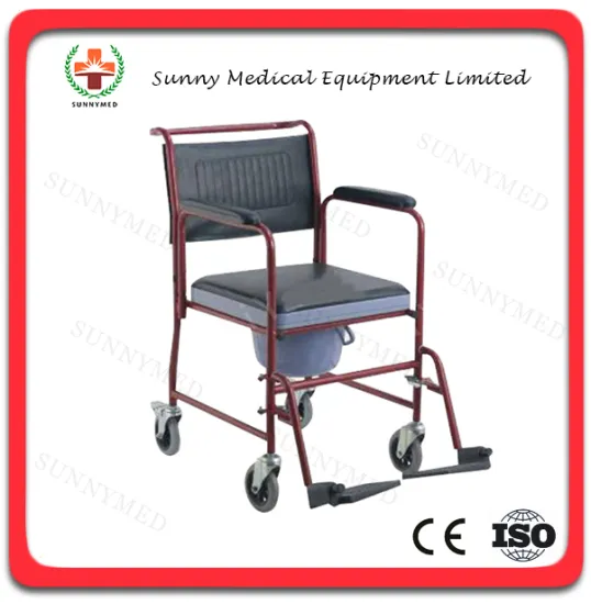 SY-R100 Medical commode wheelchair with bedpan for disabled people