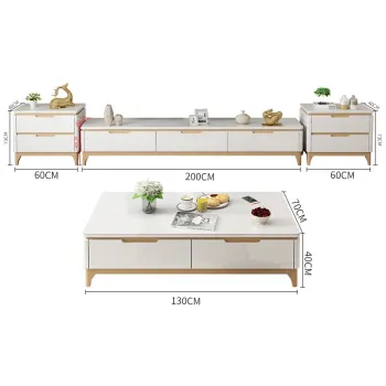 Modern Simple Living Room Marble Coffee Table