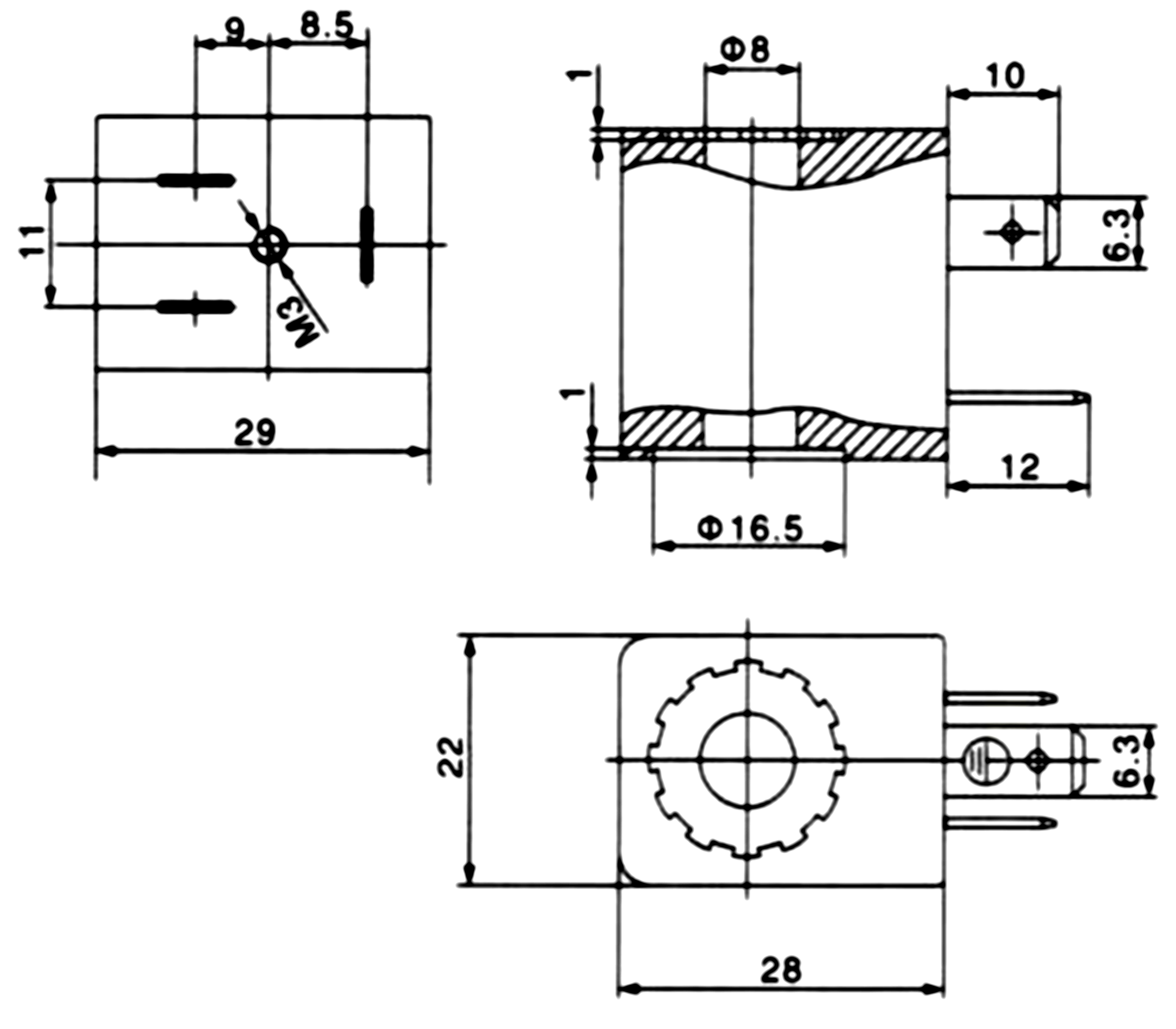 BB08029058 Diemension of Pneumatic Solenoid Valve Coil: