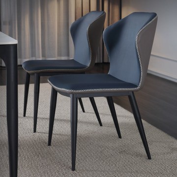 Sedia da pranzo di lusso a luce nordica - comoda sedia da computer di casa schienale