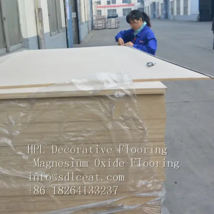 Laminate Composite Wood Grain MgO Decking Floor