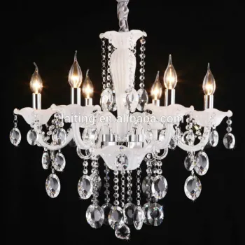 white glass chandelier lights for wedding decoration
