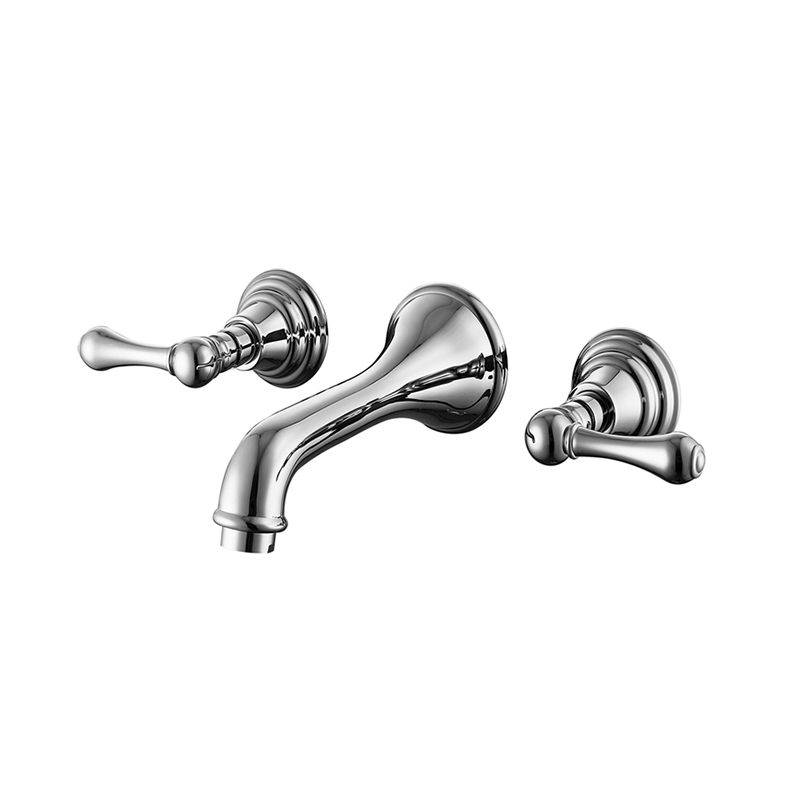 Double lever basin mixer for concealed installation