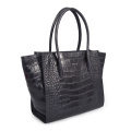 Crocodile Embossed Leather Women Top Handle Tote Handbags