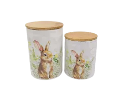 Easter bunny porcelain jar