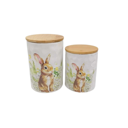 Tarro de porcelana conejito de Pascua