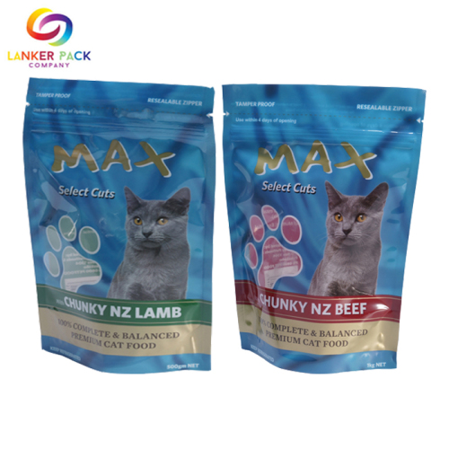 Custom Moisture Proof Foil Cat Food Packaging Bags