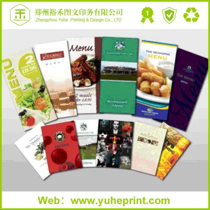 Bar cafe coffee restautant brochure cookbook printing longhorn steakhouse menu