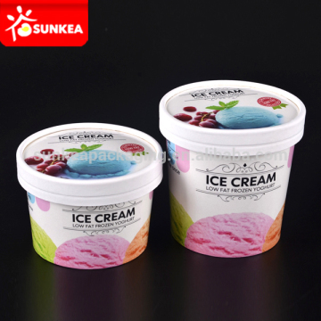 Disposable custom printed ice cream cup paper lid