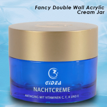 15ml 30ml 50ml 100ml Blue Acrylic Round Shape Jar 