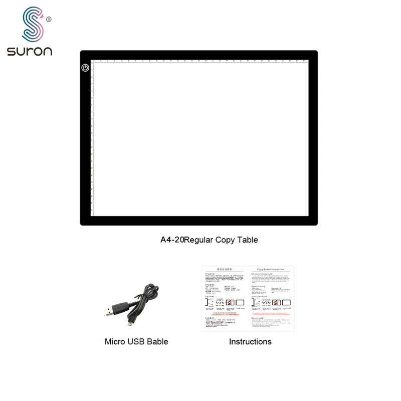 Suron Dimmable Brightness Artcraft Tracing Light Pad A4