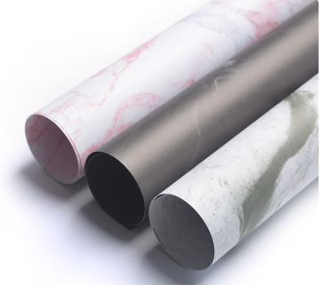 Marble pattern elegant floral bouquet wrapping paper