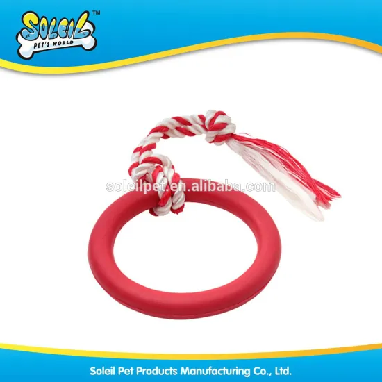 PET TOY MANUFACTURE SUPPLY WATER FLOATING RUBBER RING WITH ROPE DOG TOY