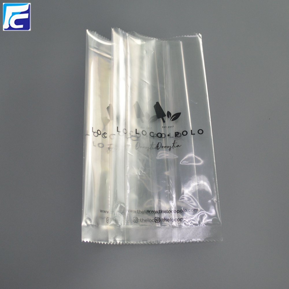 Bolsa de embalagem de palhaço de gelo transparente
