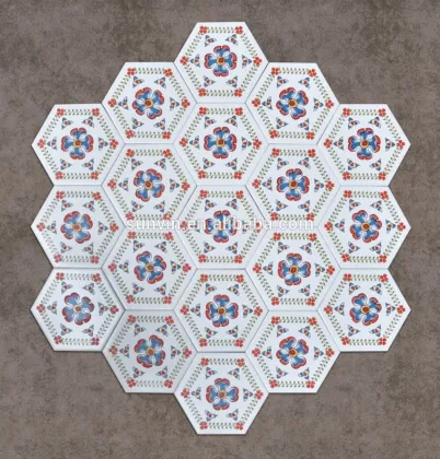 Hexagonal ceramic tiles for Floor and Wall