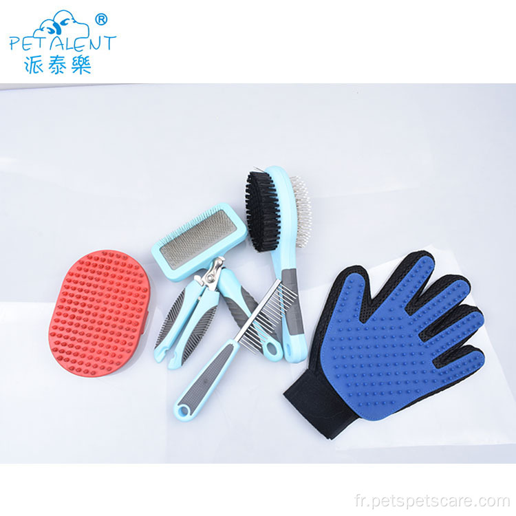 Gant de toilettage pour chien élégant 2 en 1 avec brosse pour chien