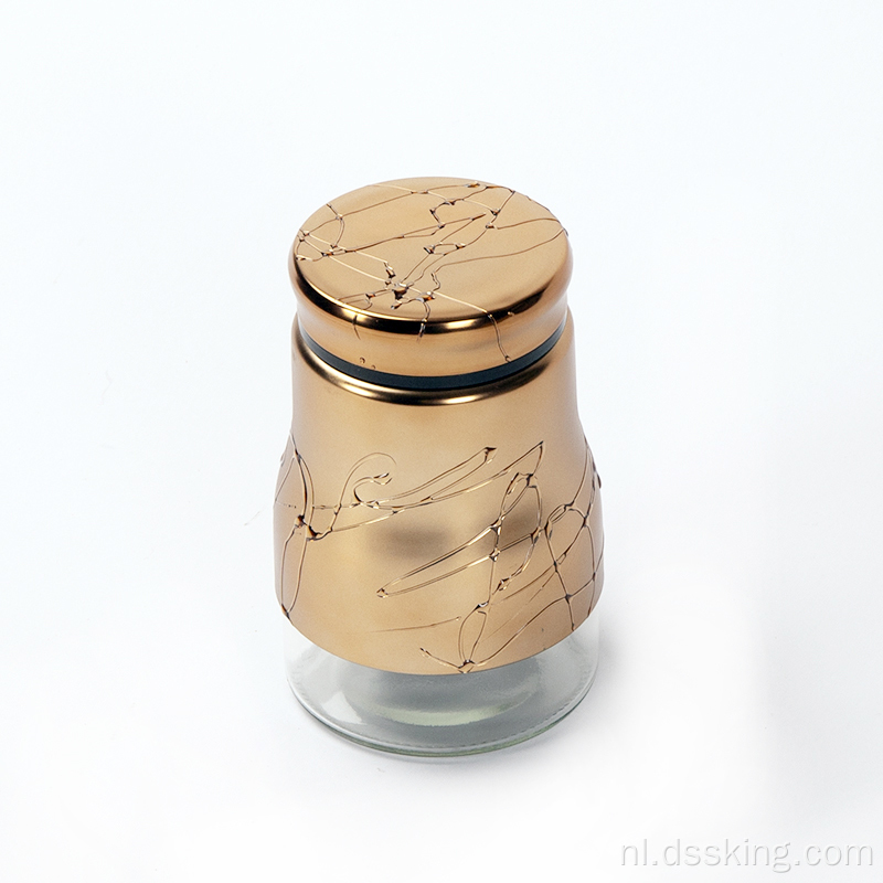 200 ml melkglazen fles Kleine glazen koffiemoeren Bus luchtdichte opbergkruid potje ronde set met deksel