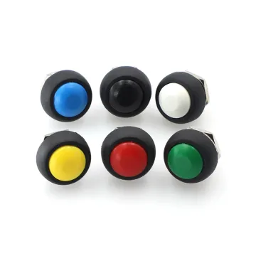 Mini 12mm Waterproof ON/OFF Push Button Switch PBS-33B - 6Pcs