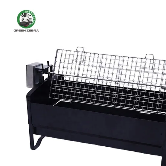Automatic Motorized Stainless Steel Charcoal BBQ Spit Rotisserie for Cyprus Barbecue Grill