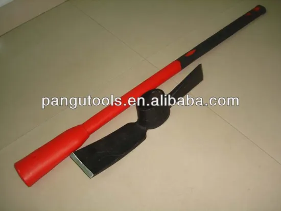 pick head, with fiberglass handle, P407, forged railway steel