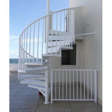 MS2025 في الهواء الطلق على درج حلزوني مجلفن على الشرفة