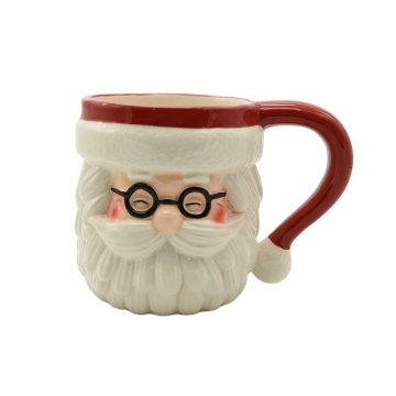 Santa Claus Design 3D Handpainted Ceramic Coffee Mug