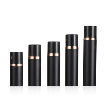 Black Skin Care Packaging: Refillable Airless Bottles