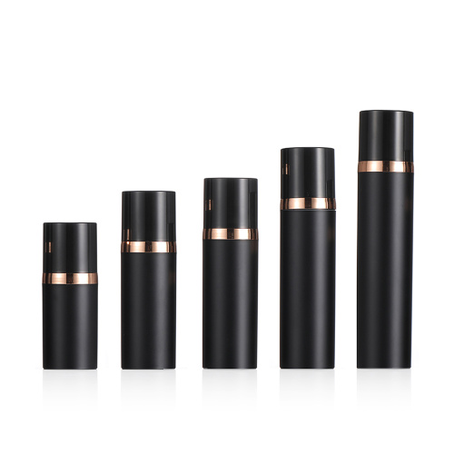 Black Skin Care Packaging: Refillable Airless Bottles