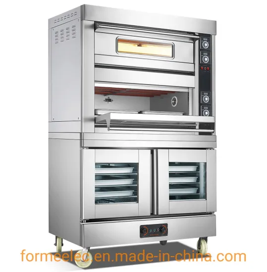 Fermentation Case Bakery Oven All in One Electric Deck Oven 2-Deck 4-Trays Layered Oven