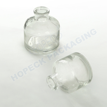 Fancy aromatherapy oil glass bottle with round shape