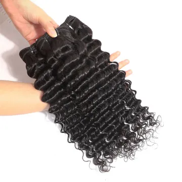 100% raw virgin brazilian human hair wave bundles , remy brazilian human hair bundles , loose Deep curly body wave virgin hair